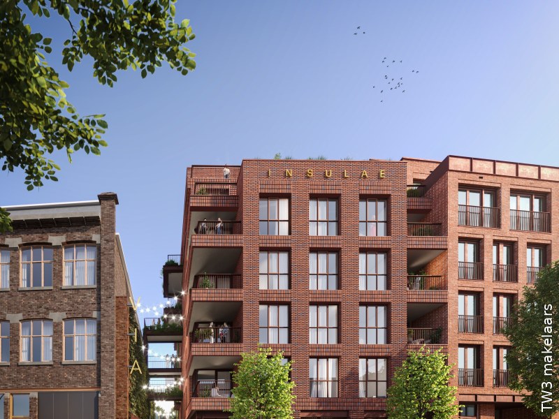 Impressie voorkant pand Via Insulae