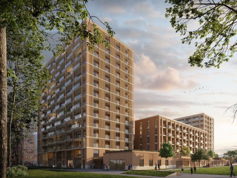 Impressiebeeld van nieuwbouwcomplex MiX